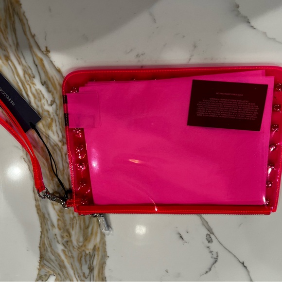 Rebecca Minkoff Clear Pink Studded Clutch - Picture 7 of 10